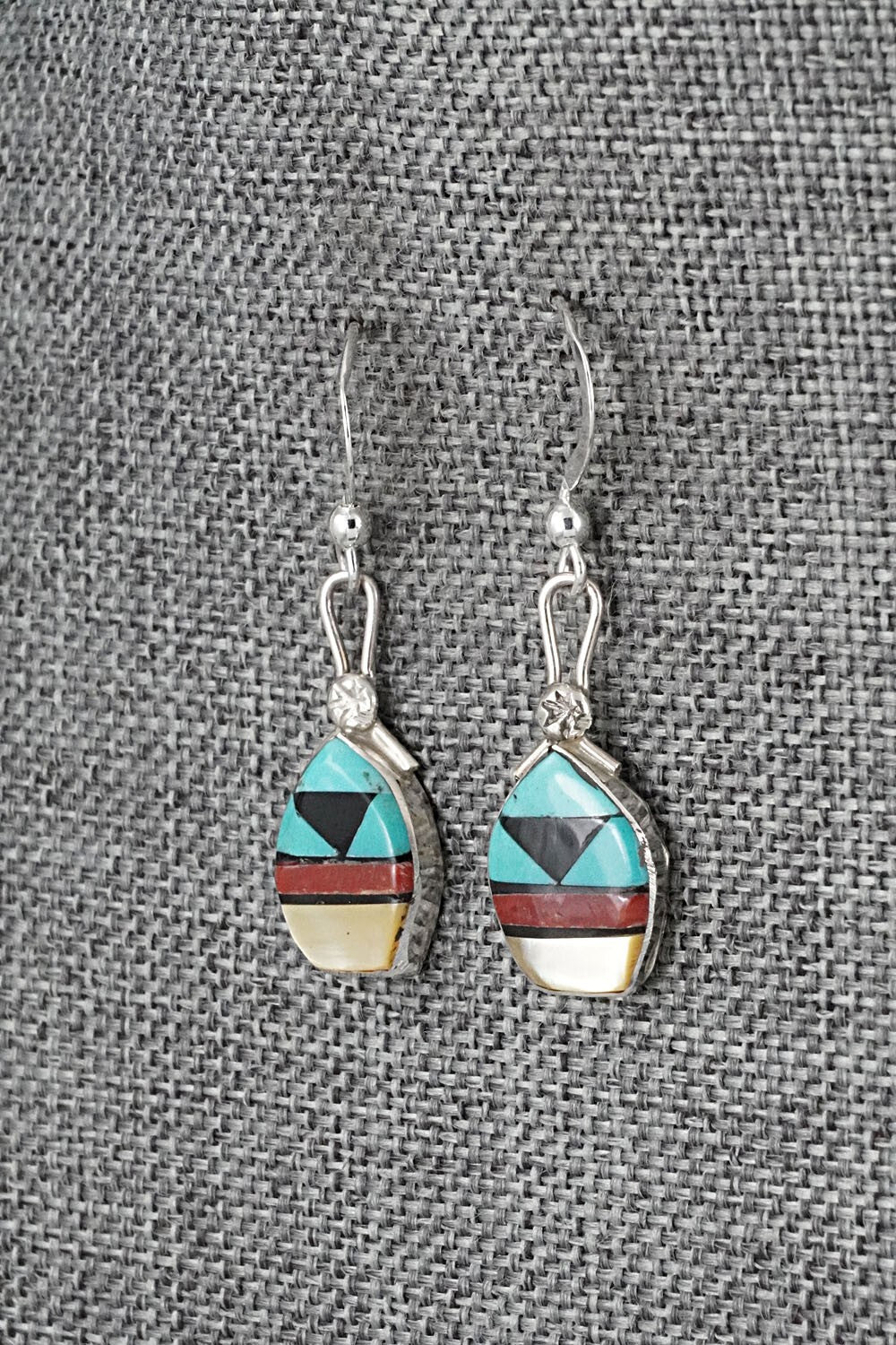 Multi-Stone Inlay & Sterling Silver Earrings - Ola Eriacho