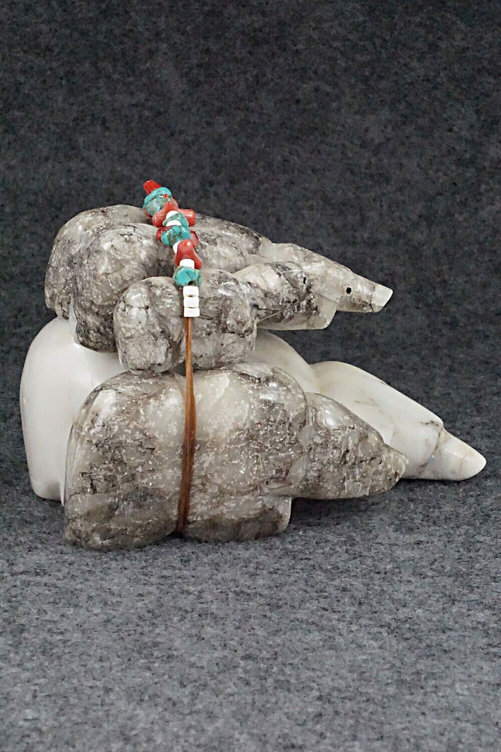 Bear Family Zuni Fetish Carving - Ed Lementino