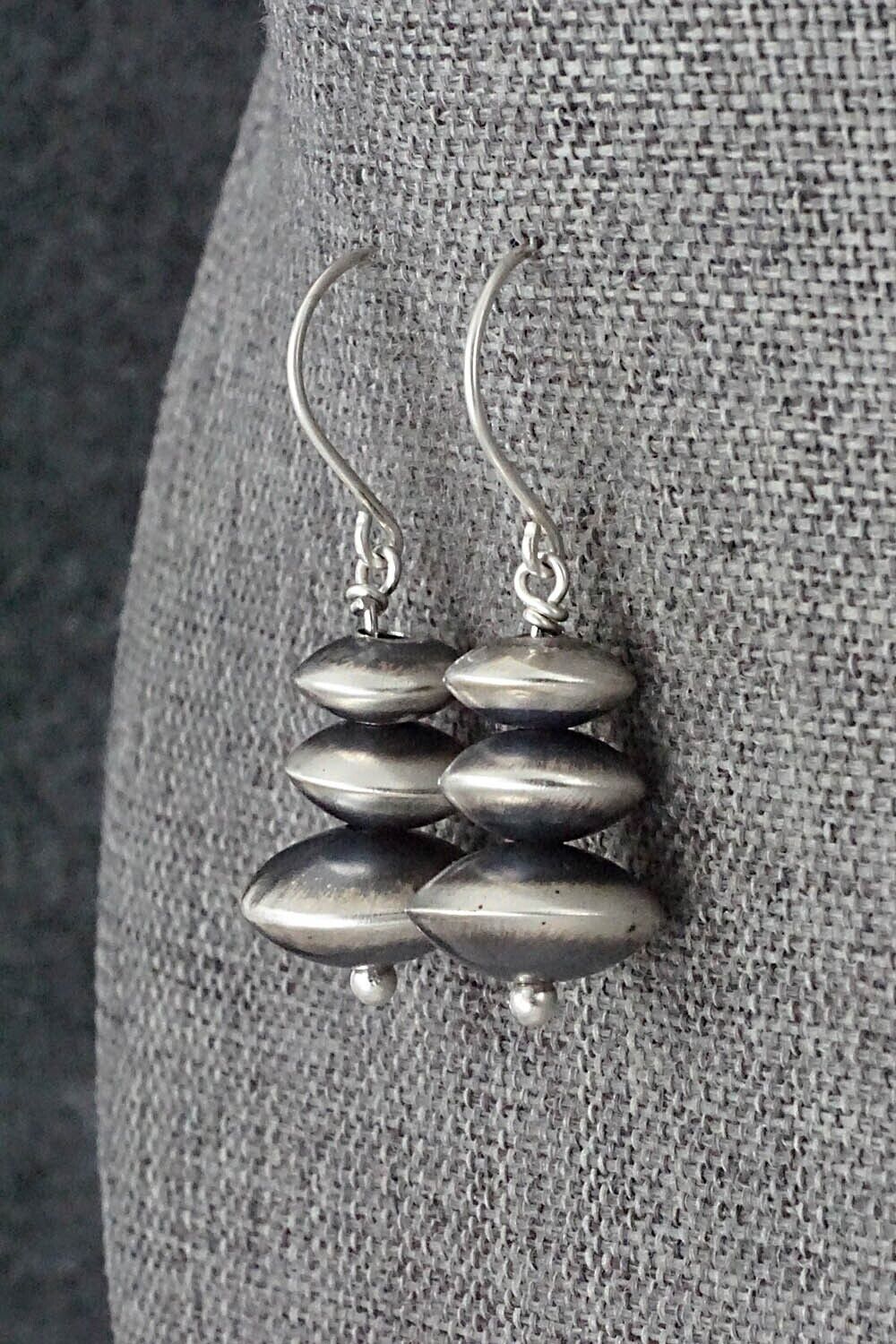 Sterling Silver Navajo Pearl Earrings - Bryannen Halwood