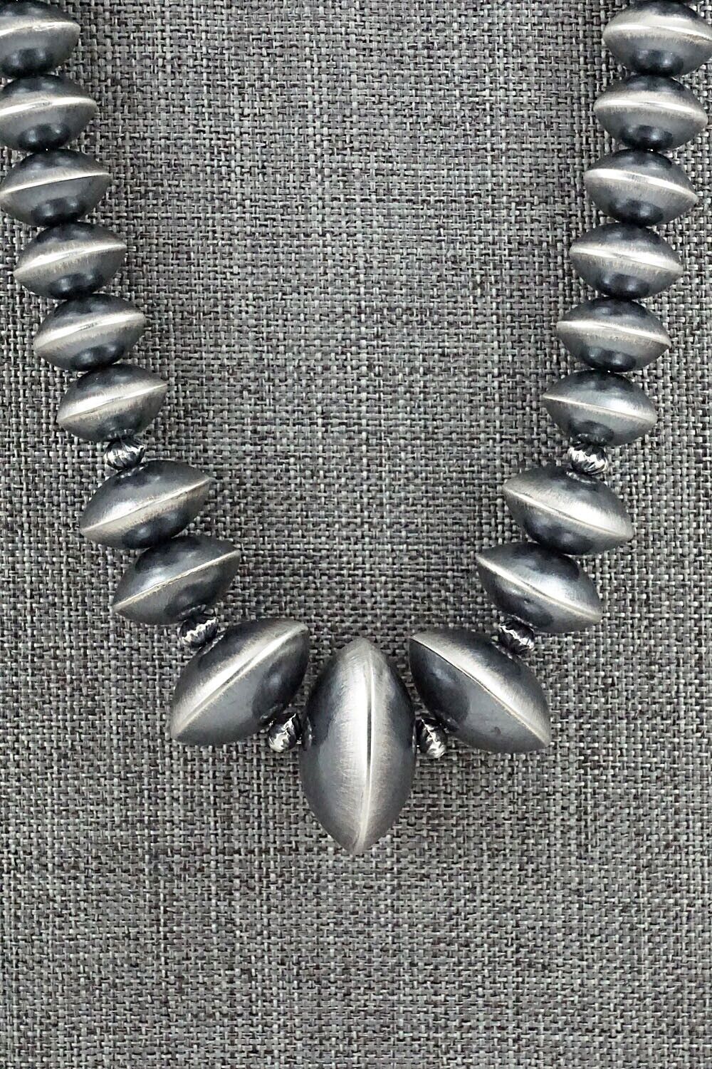 Sterling Silver Navajo Pearl Necklace 20" - Tonisha Haley