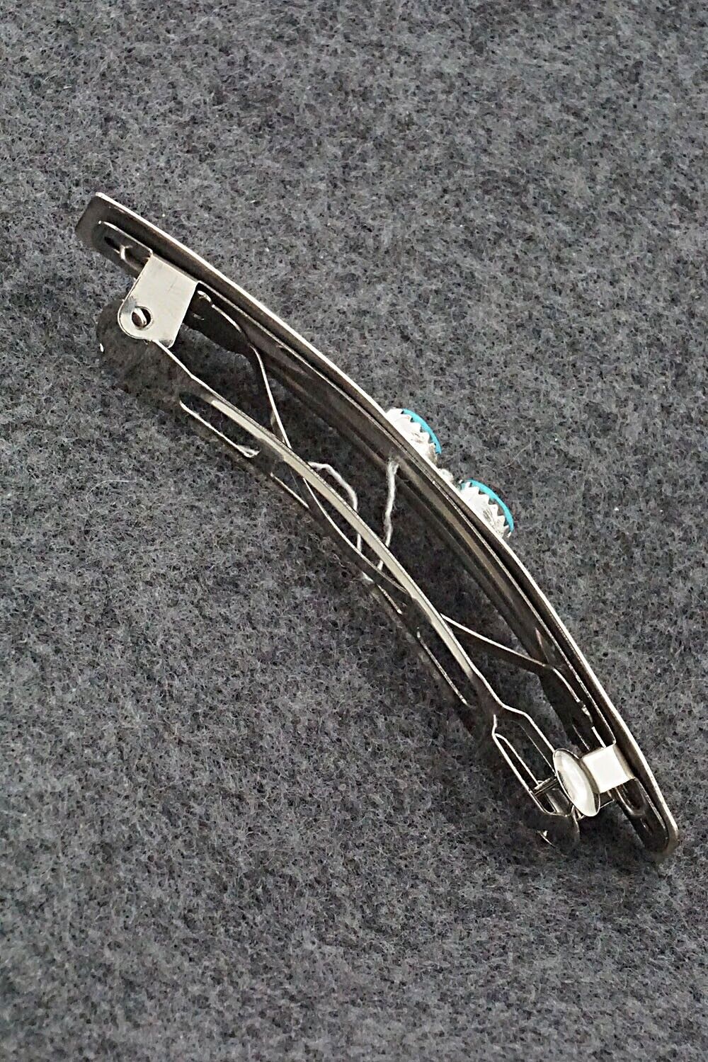 Turquoise & Sterling Silver Hair Barrette - Sally Arviso
