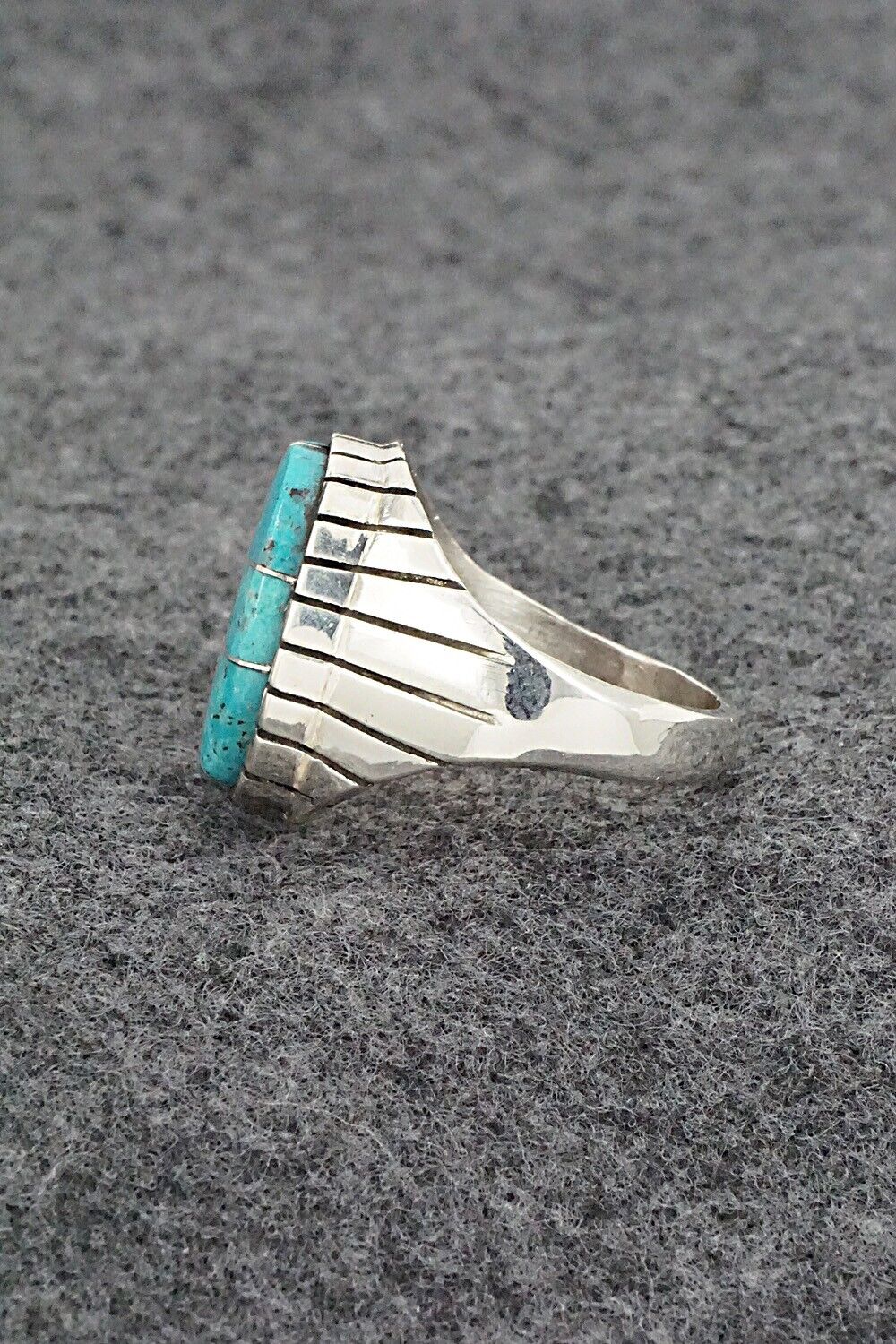 Turquoise & Sterling Silver Ring - Trevor Jack - Size 10