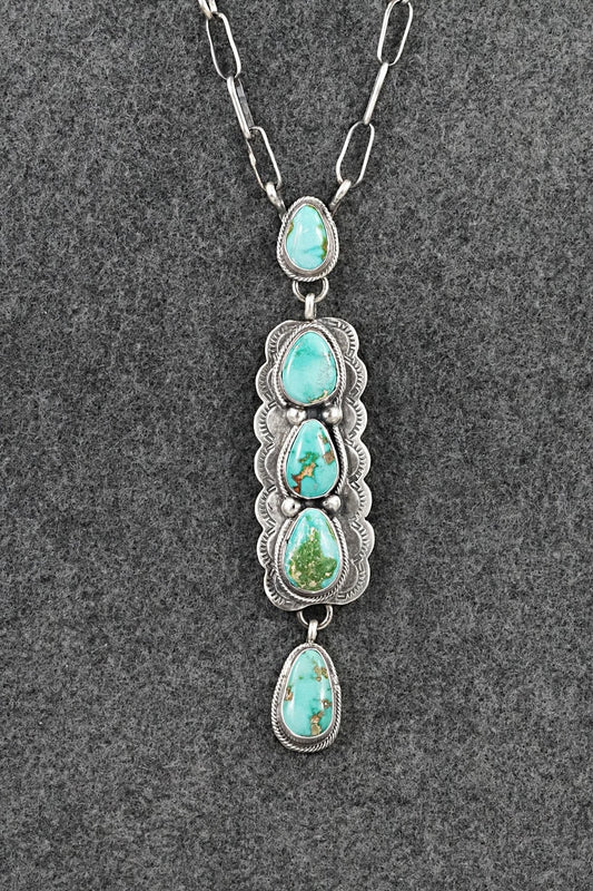 Turquoise & Sterling Silver Necklace - Bobby Johnson
