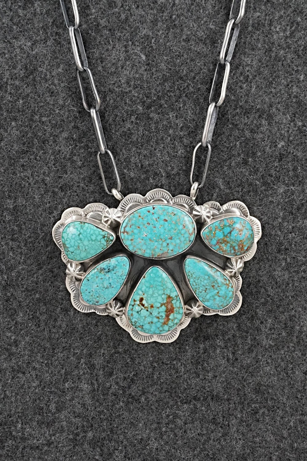 Turquoise & Sterling Silver Necklace - Darrin Livingston