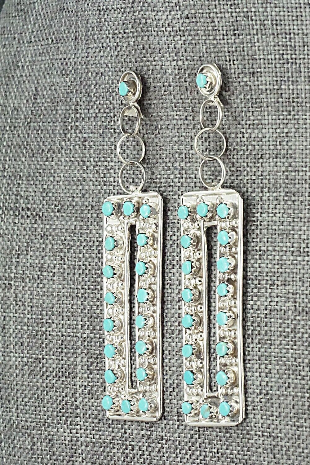 Turquoise & Sterling Silver Earrings - Joanne Cheama