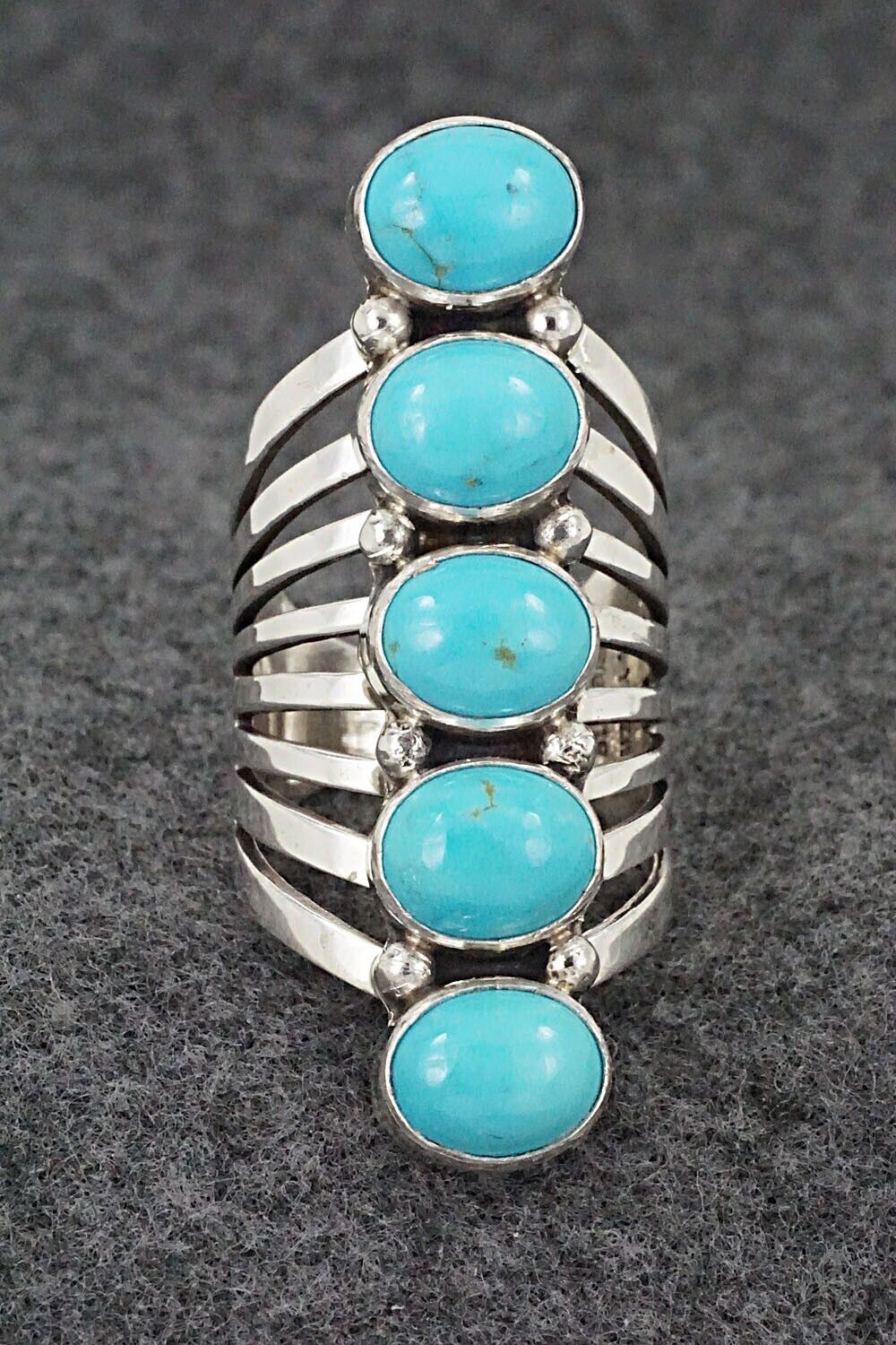 Turquoise & Sterling Silver Ring - Thomas Yazzie - Size 8