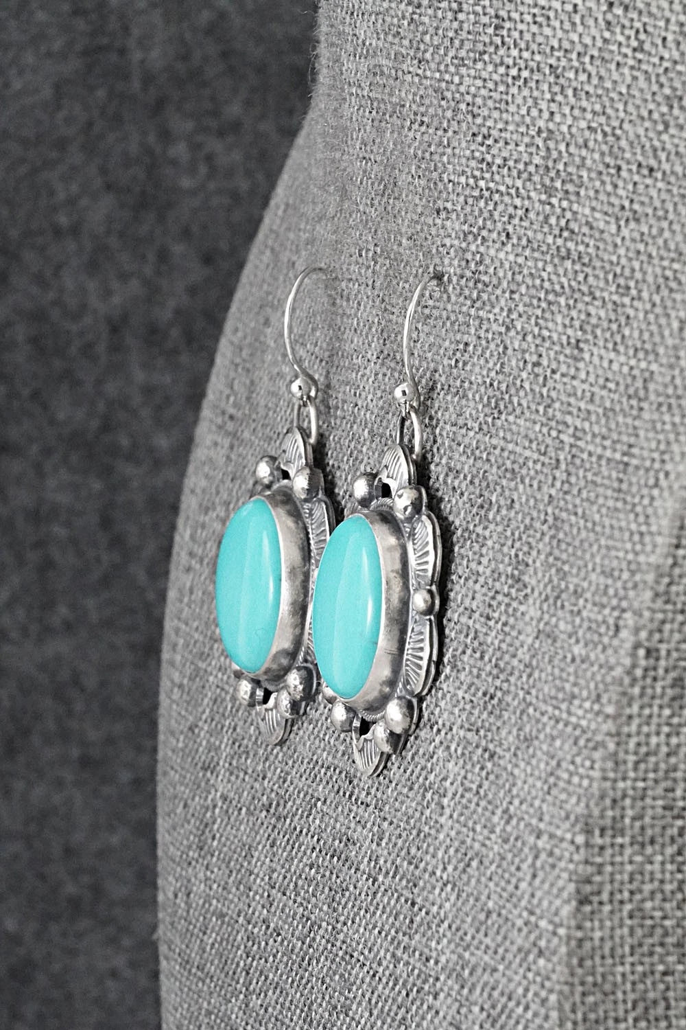 Turquoise & Sterling Silver Earrings - Jackson Hoskie