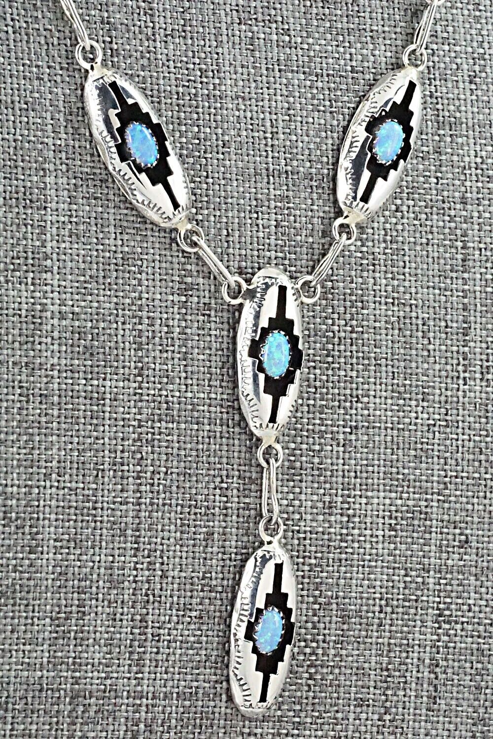 Opalite & Sterling Silver Necklace and Earrings Set - Felix Perry