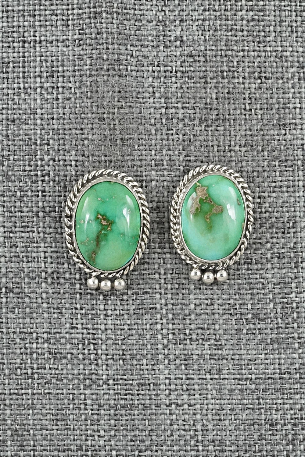 Turquoise & Sterling Silver Earrings - Eugene Gruber