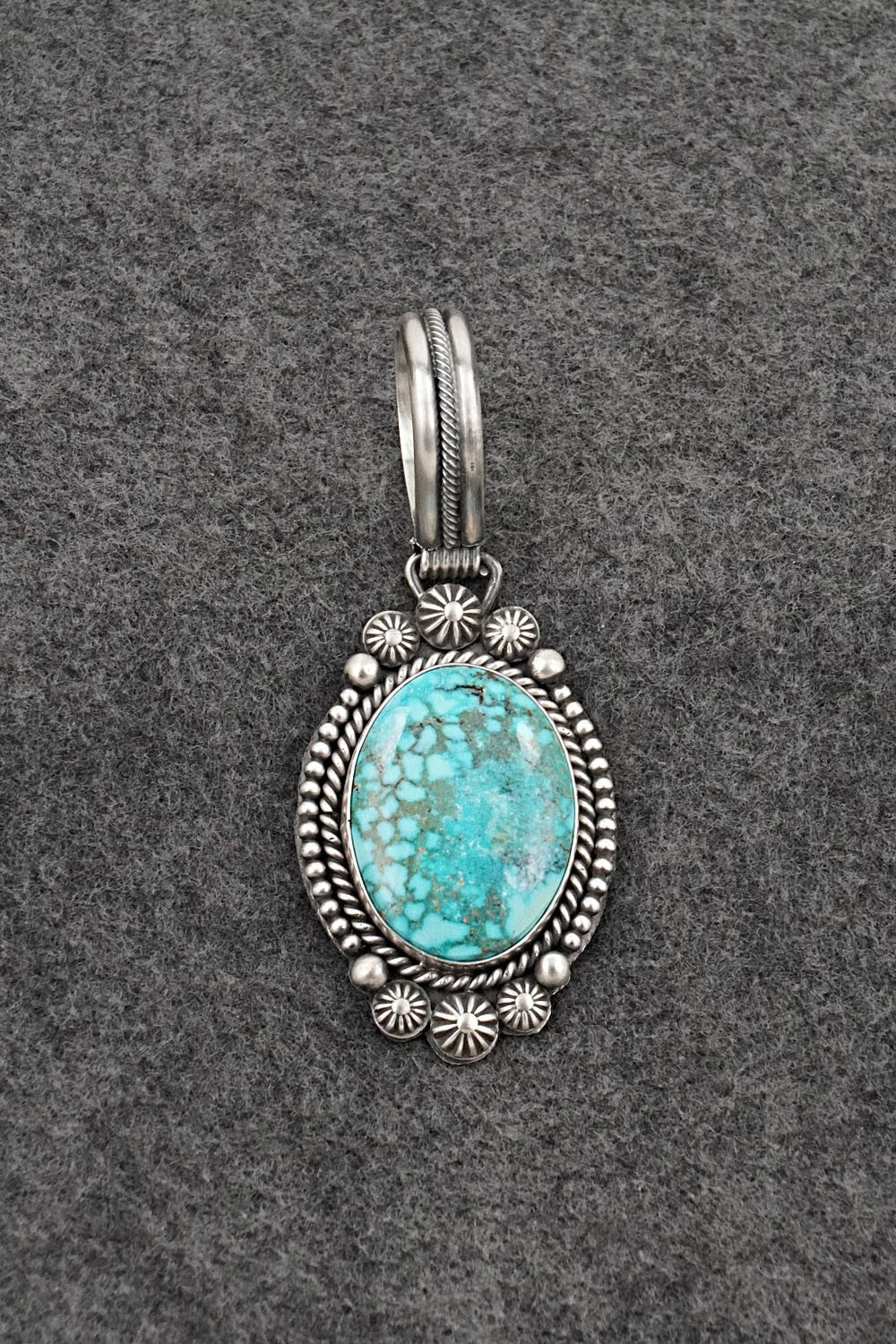 Turquoise & Sterling Silver Pendant - Michael Calladitto