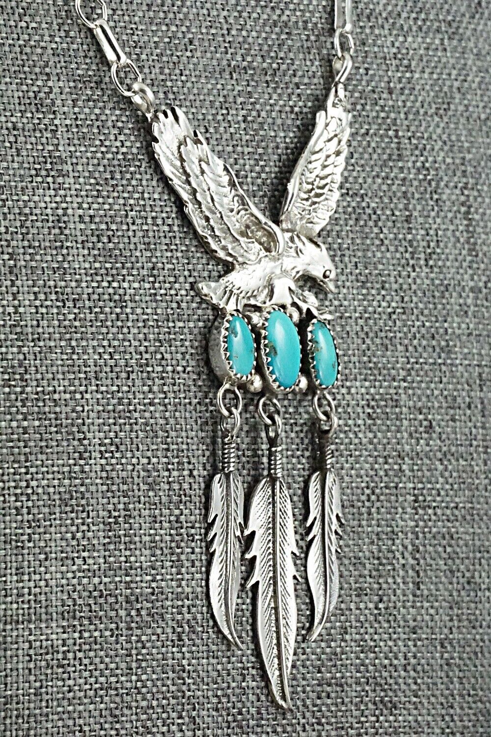 Turquoise & Sterling Silver Necklace - Henry Attakai
