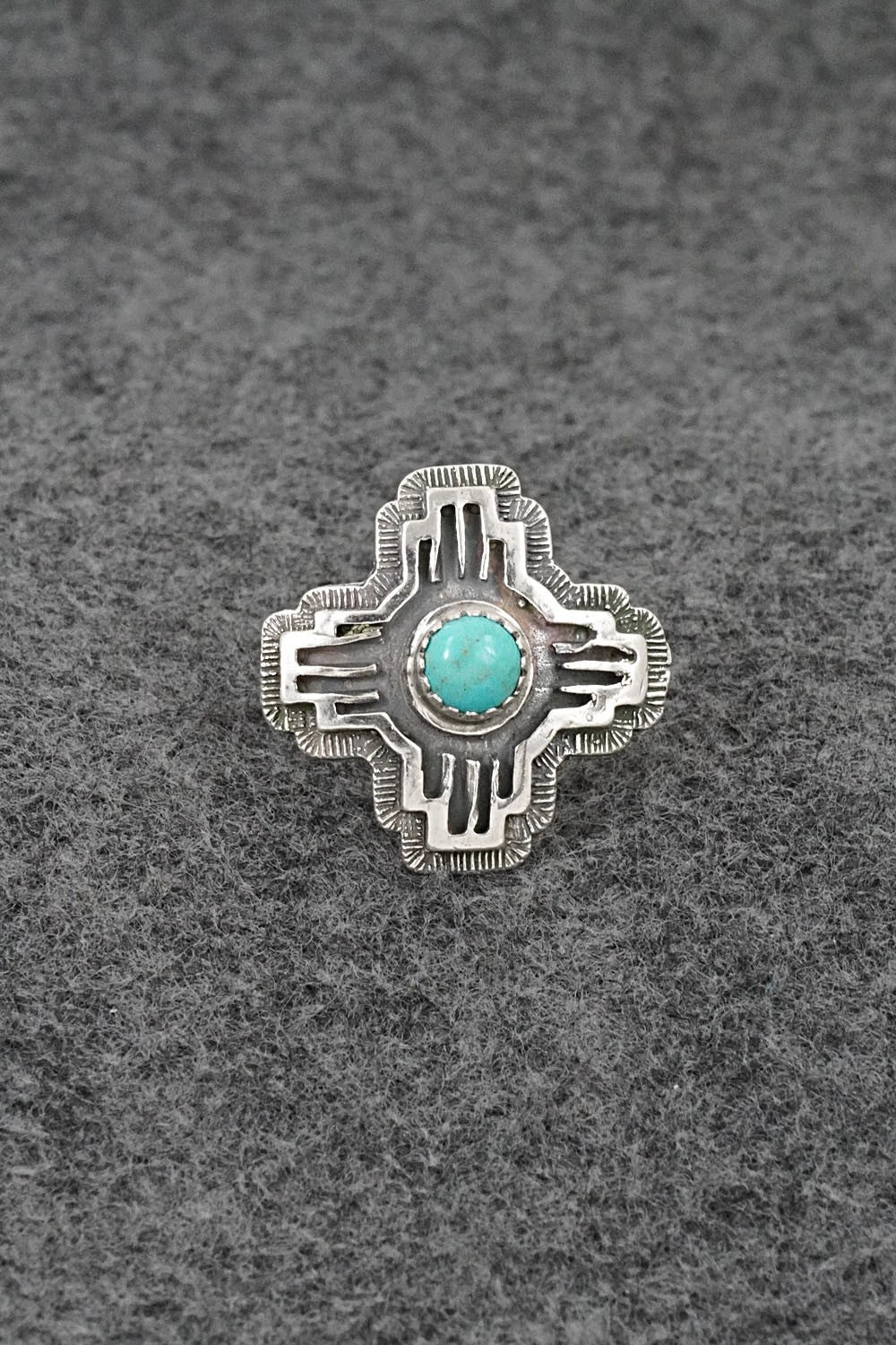 Turquoise and Sterling Silver Ring - Letricia Largo - Size 6.75