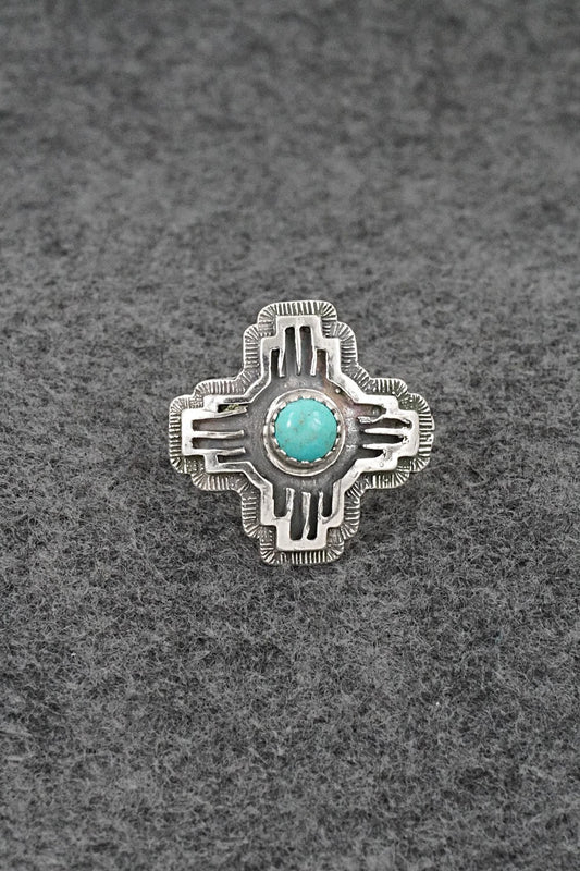 Turquoise and Sterling Silver Ring - Letricia Largo - Size 6.75