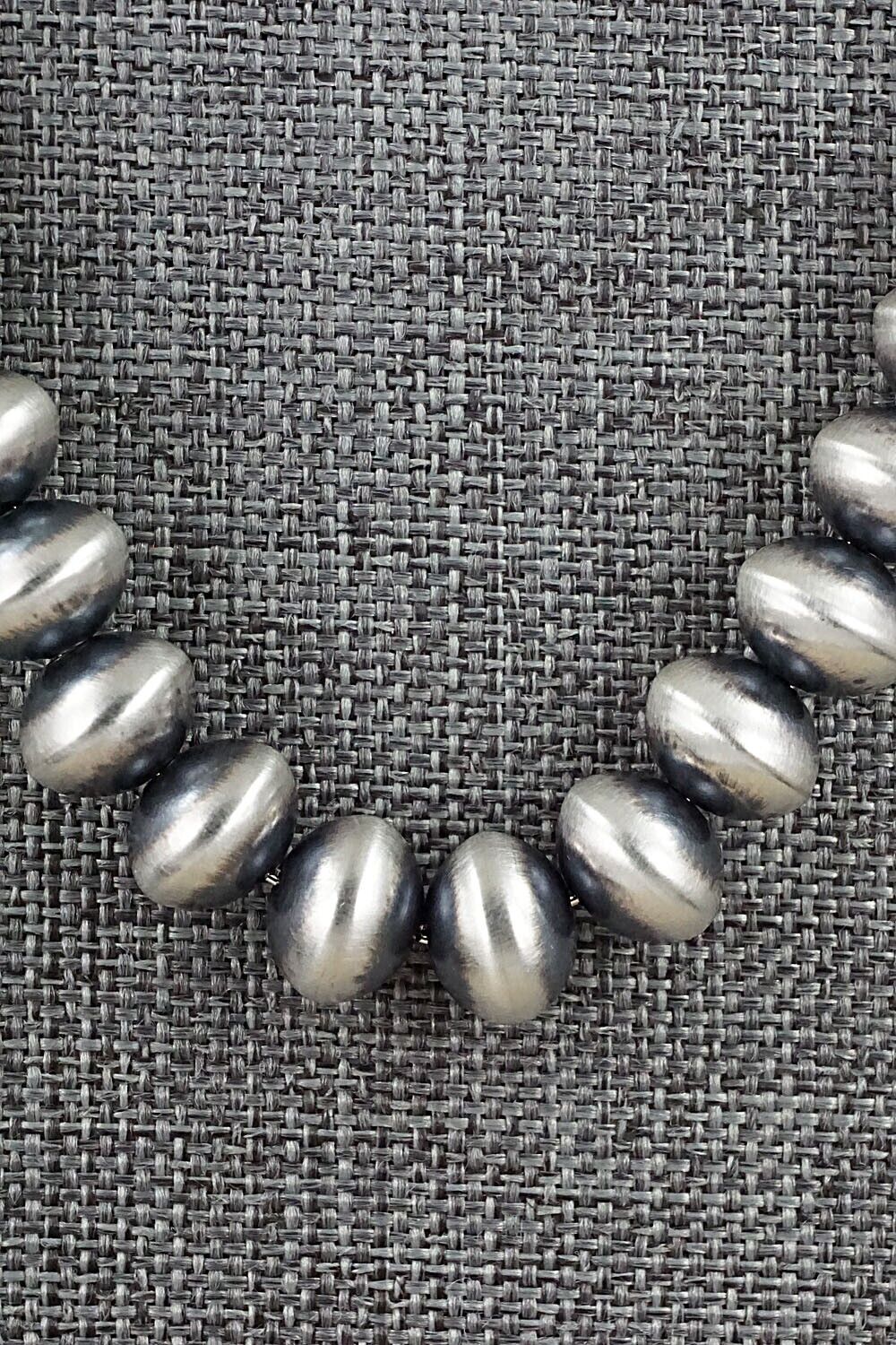 Sterling Silver Navajo Pearl Necklace 18" - Dorinda Mariano