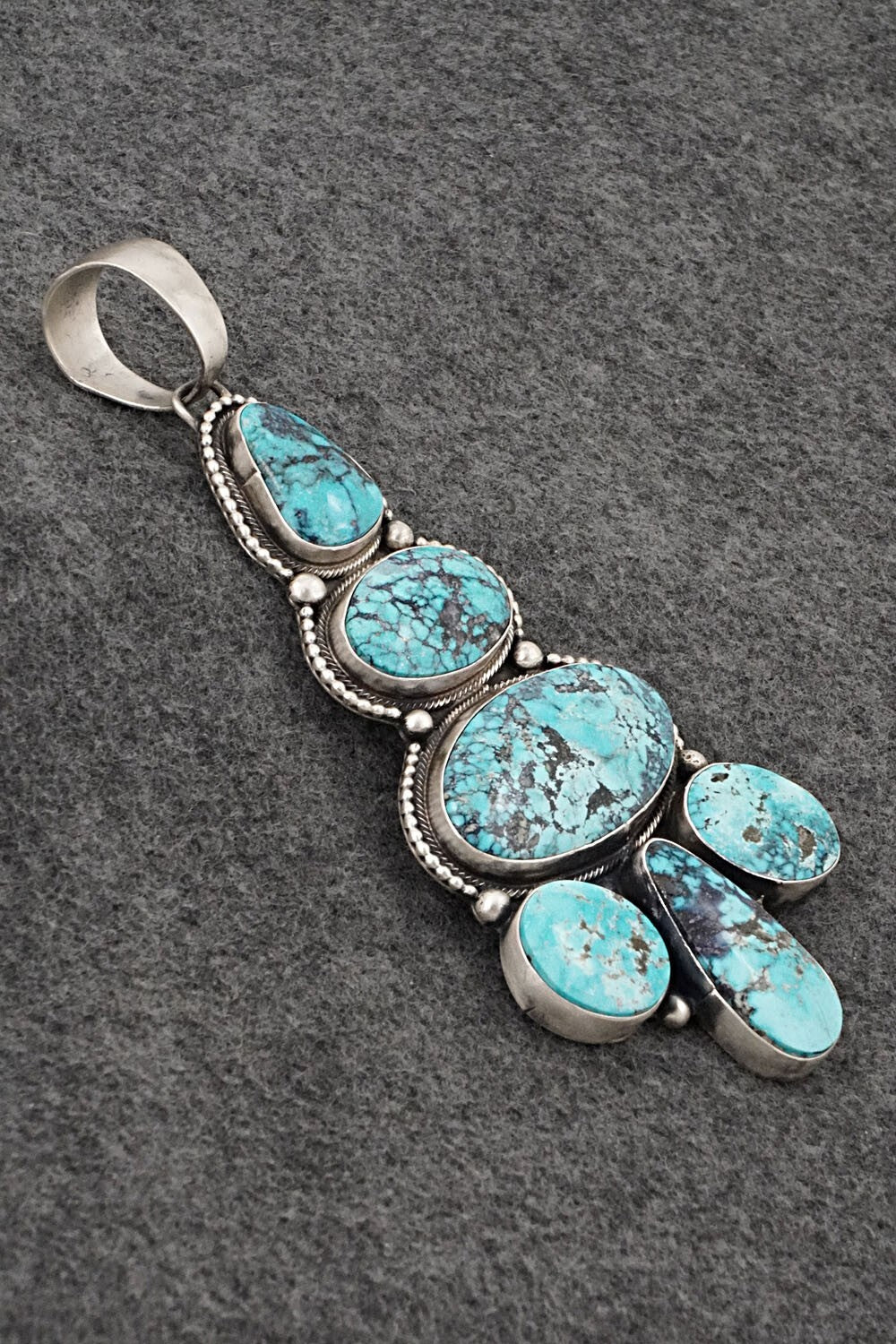 Turquoise & Sterling Silver Pendant - Bobby Johnson