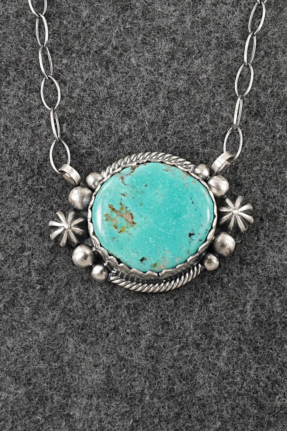 Turquoise & Sterling Silver Necklace - Mark Yazzie
