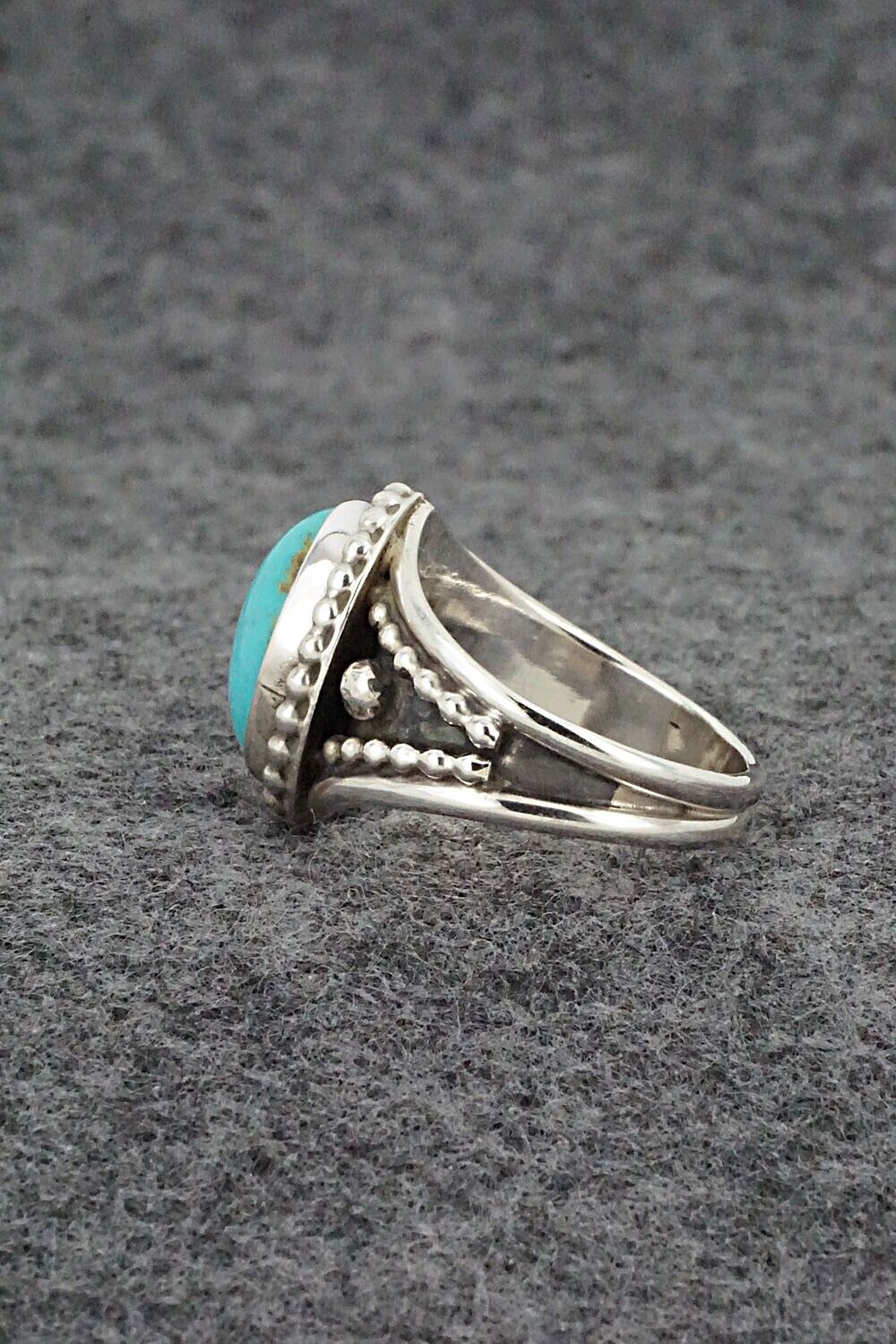 Turquoise & Sterling Silver Ring - Thomas Yazzie - Size 8