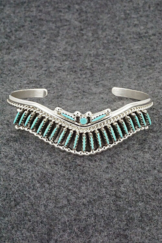 Turquoise & Sterling Silver Bracelet - Roland Francisco