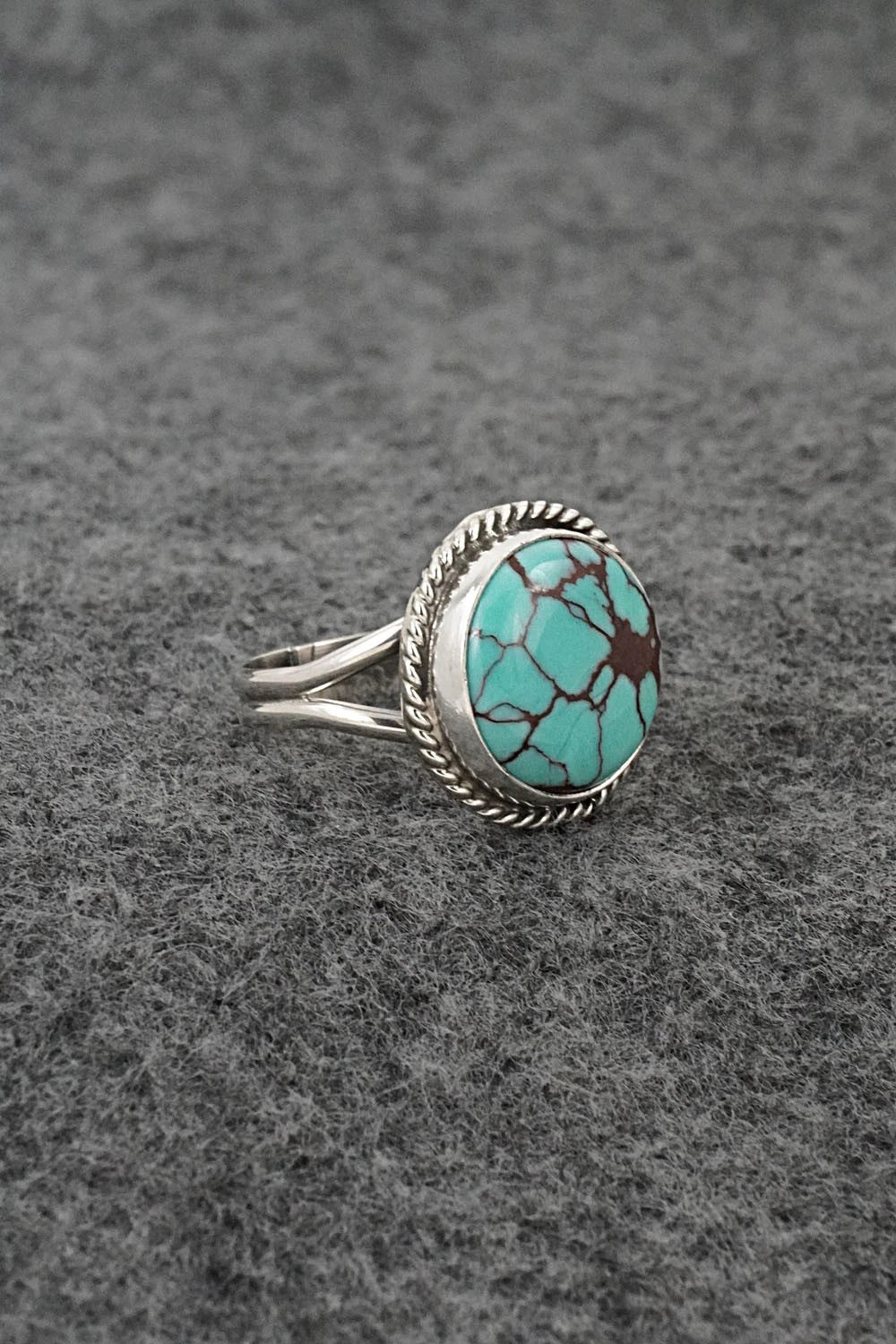Turquoise & Sterling Silver Ring - Eugene Gruber - Size 6