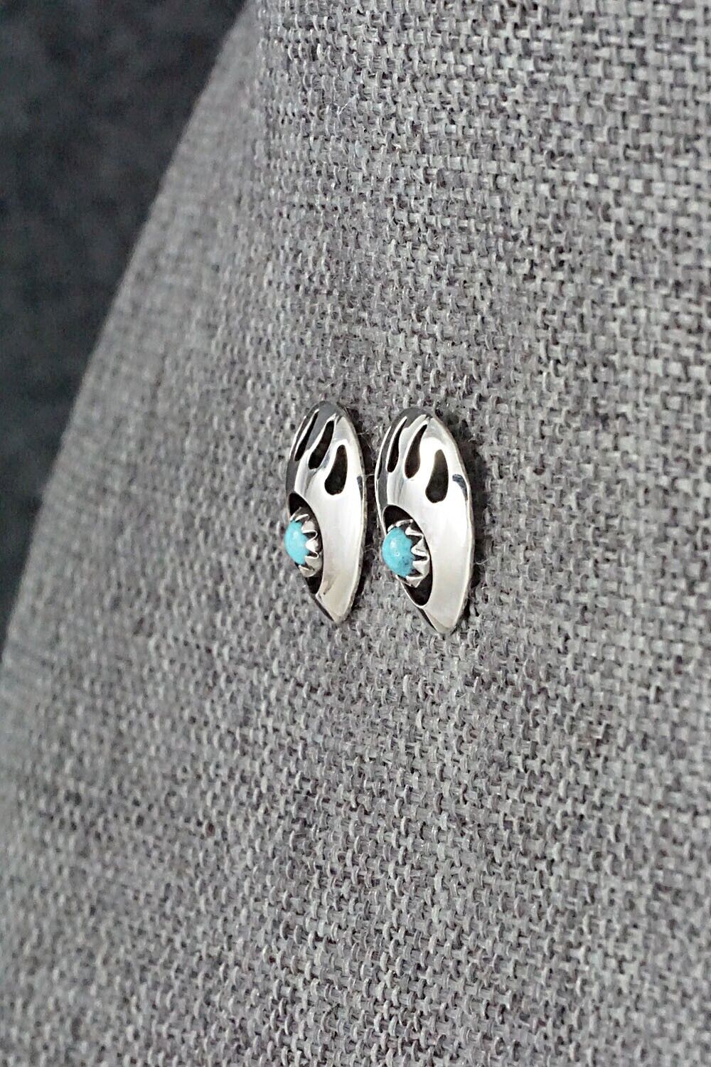 Turquoise & Sterling Silver Earrings - Leta Parker