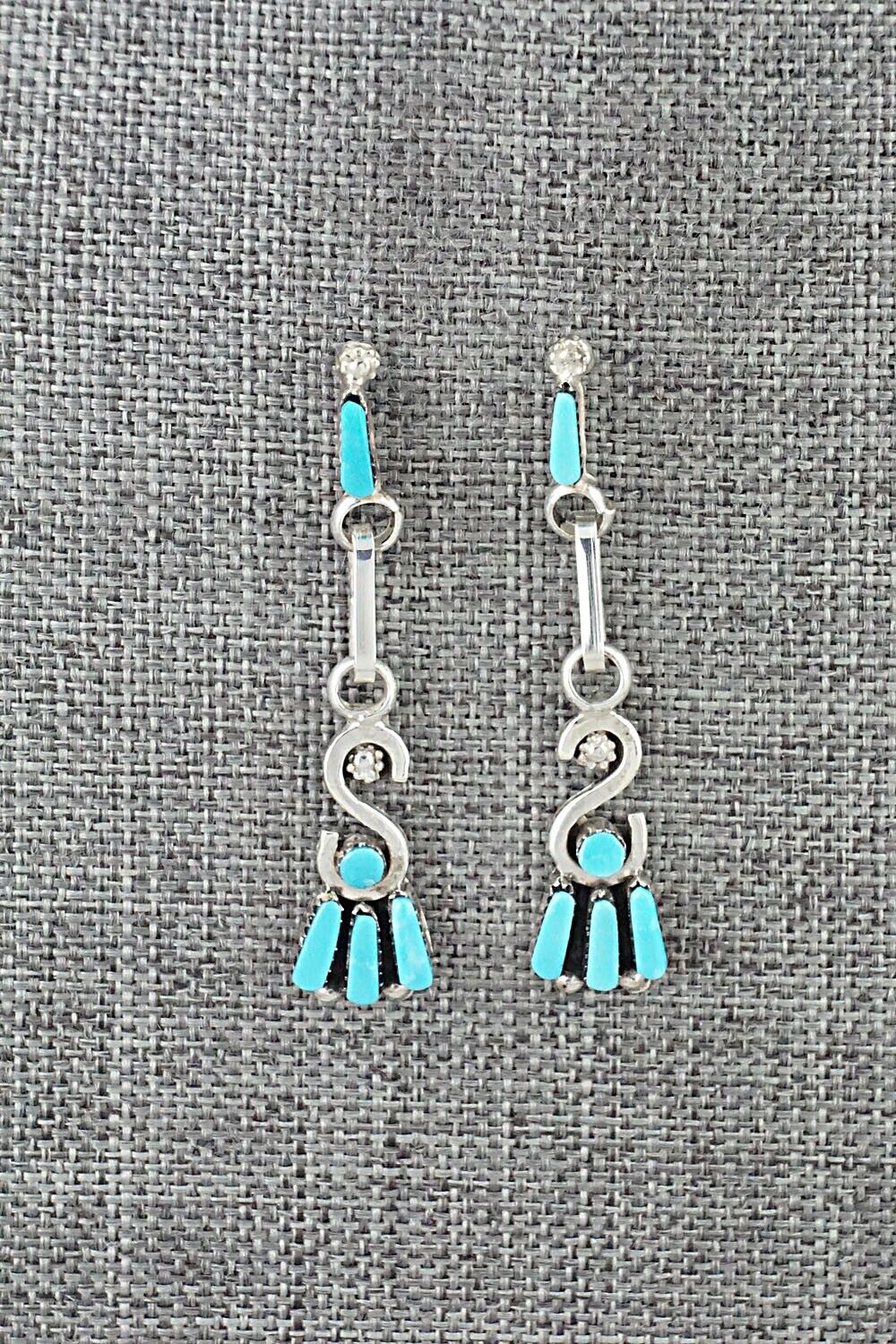 Turquoise & Sterling Silver Earrings - Carlene Hattie