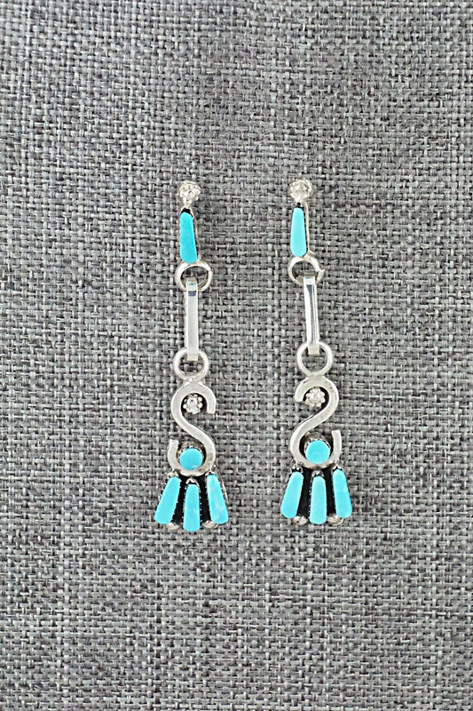 Turquoise & Sterling Silver Earrings - Carlene Hattie