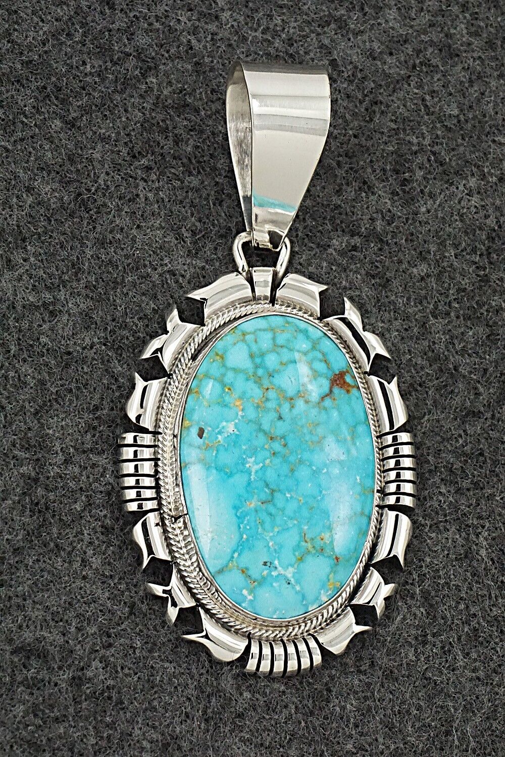 Turquoise & Sterling Silver Pendant - Daniel Benally