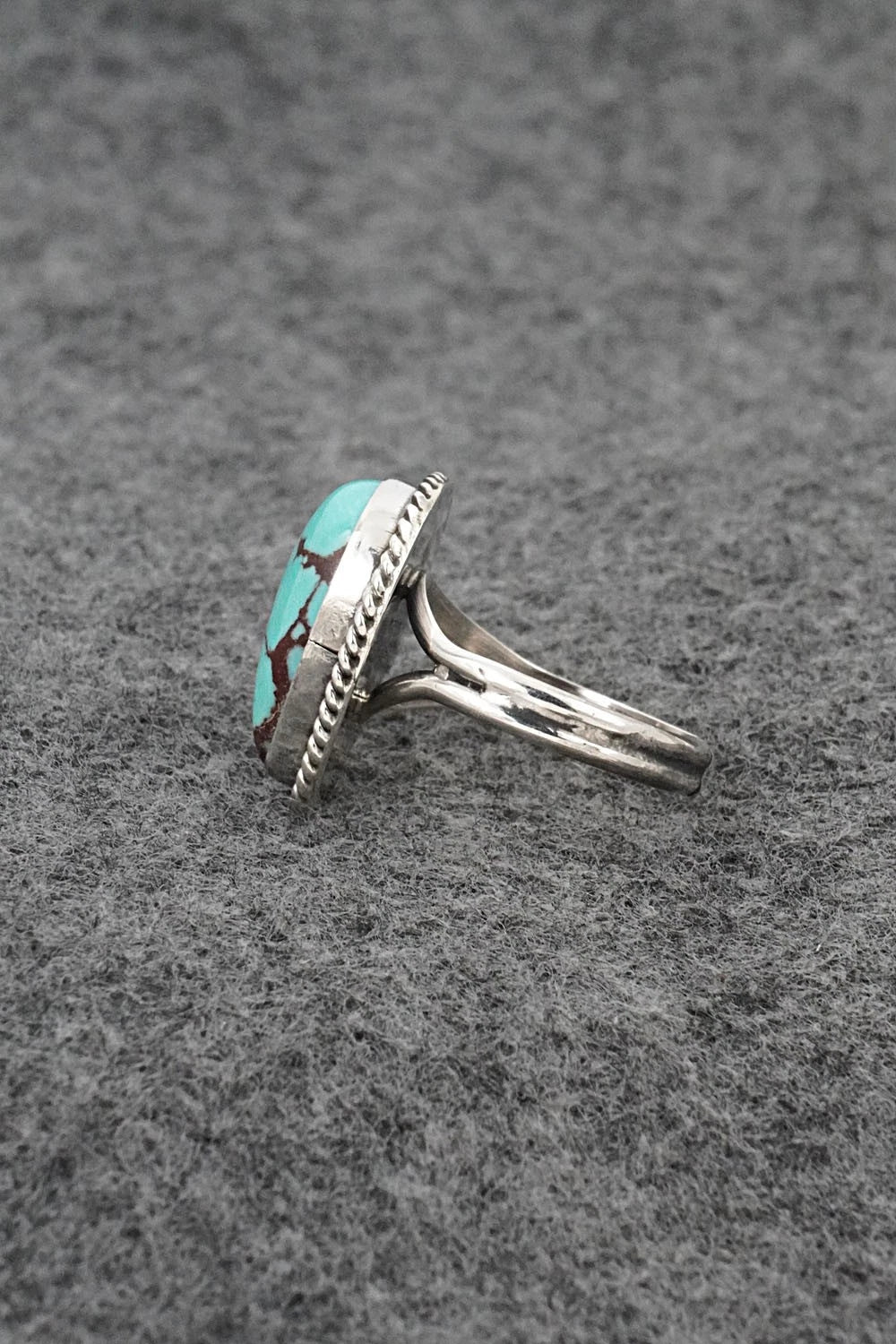 Turquoise & Sterling Silver Ring - Eugene Gruber - Size 7
