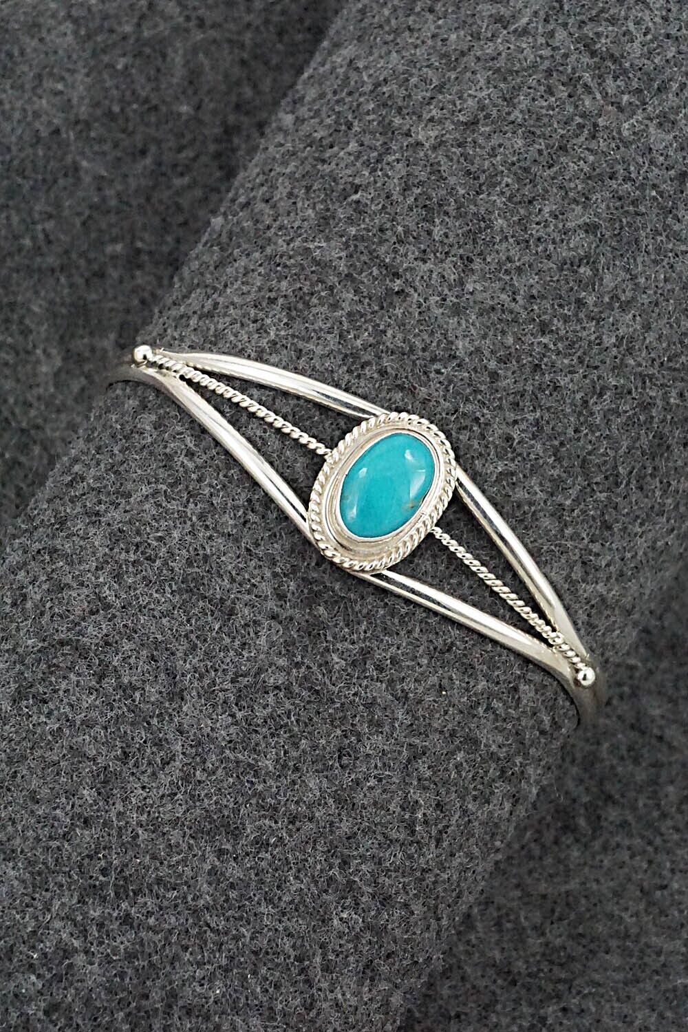 Turquoise & Sterling Silver Bracelet - Peggy Skeets