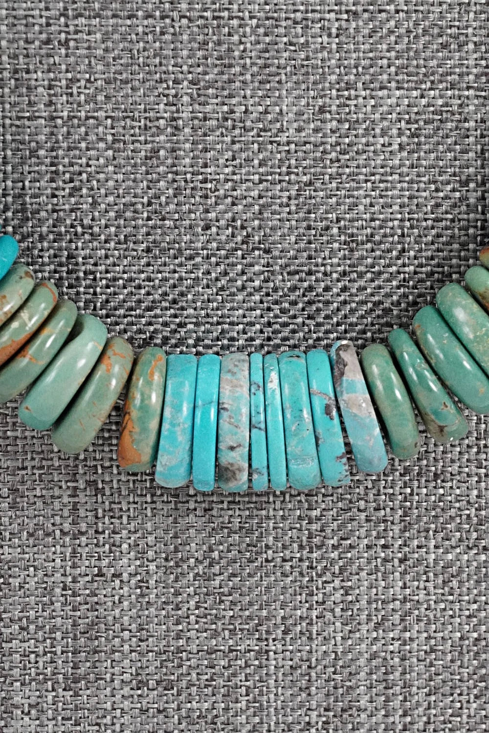 Turquoise & Sterling Silver Necklace 22" - Doreen Jake