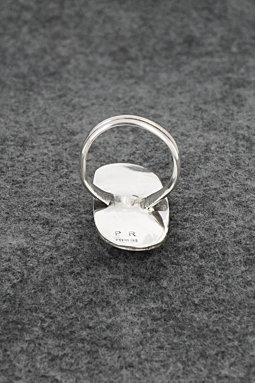 Coral & Sterling Silver Ring - Priscilla Reeder - Size 7