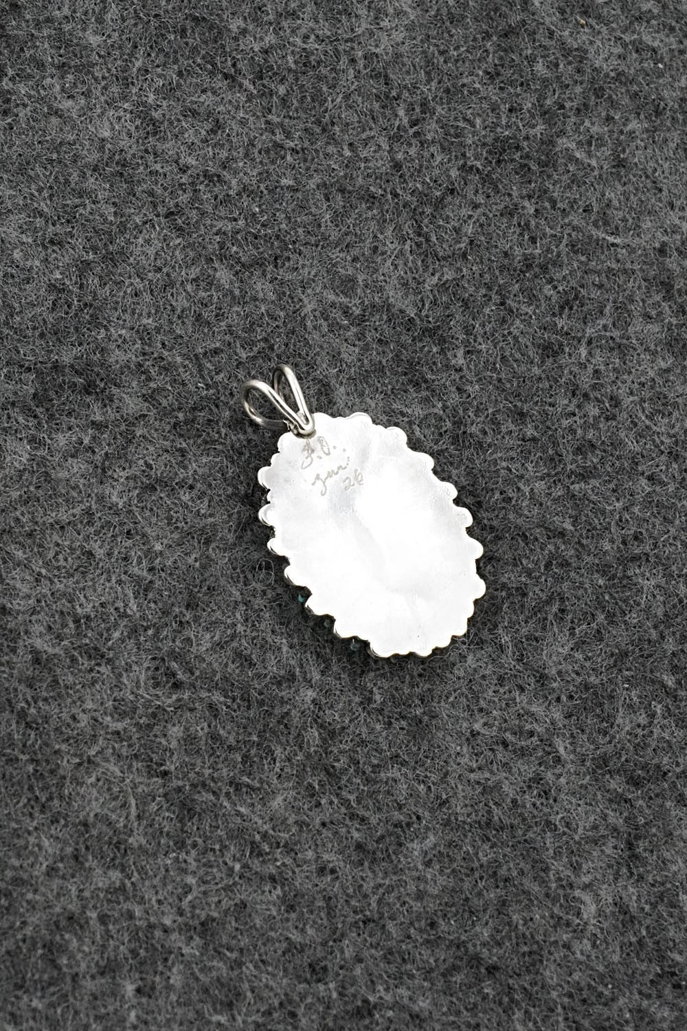 Turquoise & Sterling Silver Pendant - Fritzon Owaleon