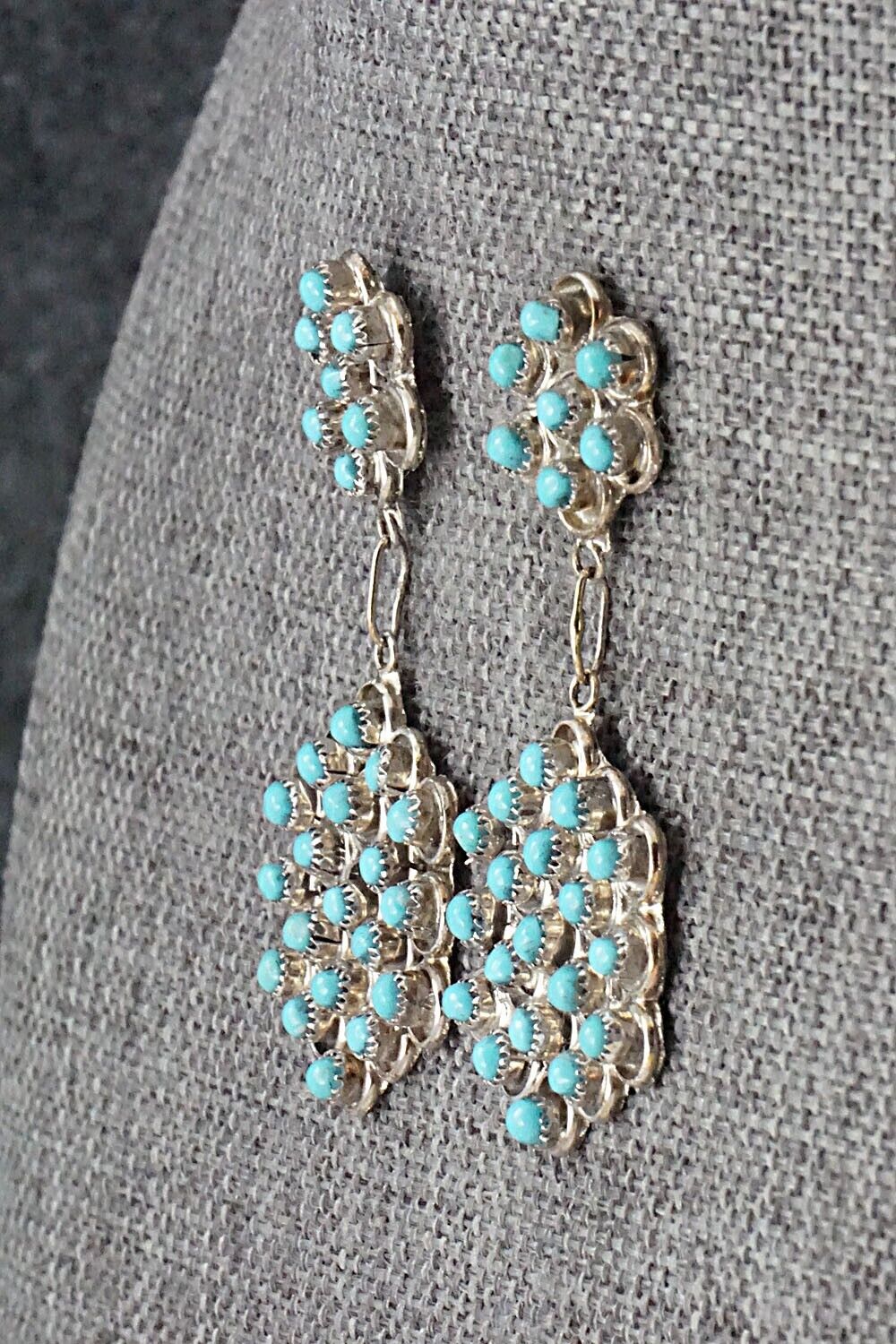 Turquoise & Sterling Silver Earrings - Waylon Johnson