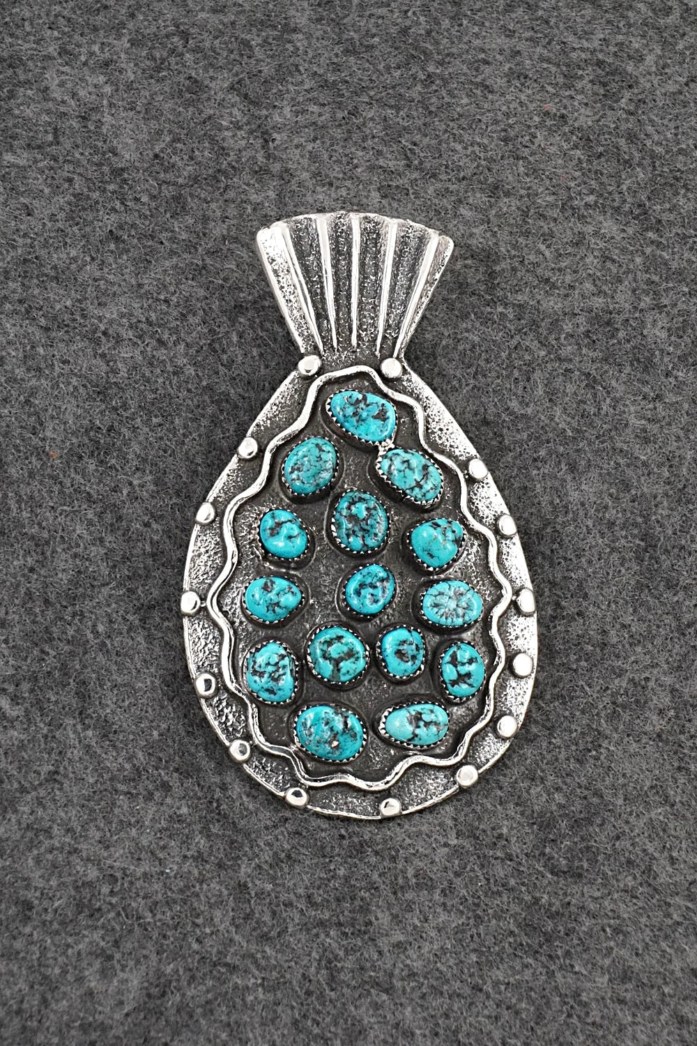 Turquoise & Sterling Silver Pendant - Delbert Arviso
