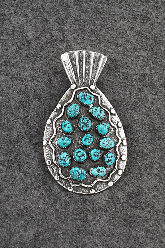 Turquoise & Sterling Silver Pendant - Delbert Arviso