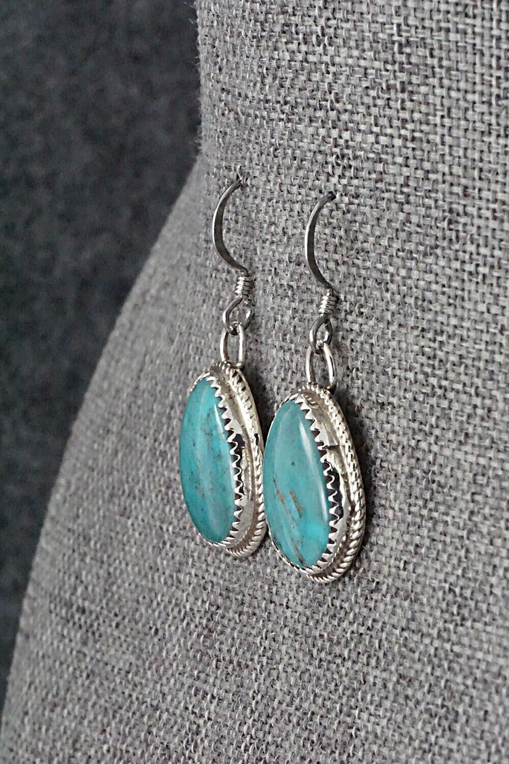Turquoise & Sterling Silver Earrings - Ernest Hawthorne
