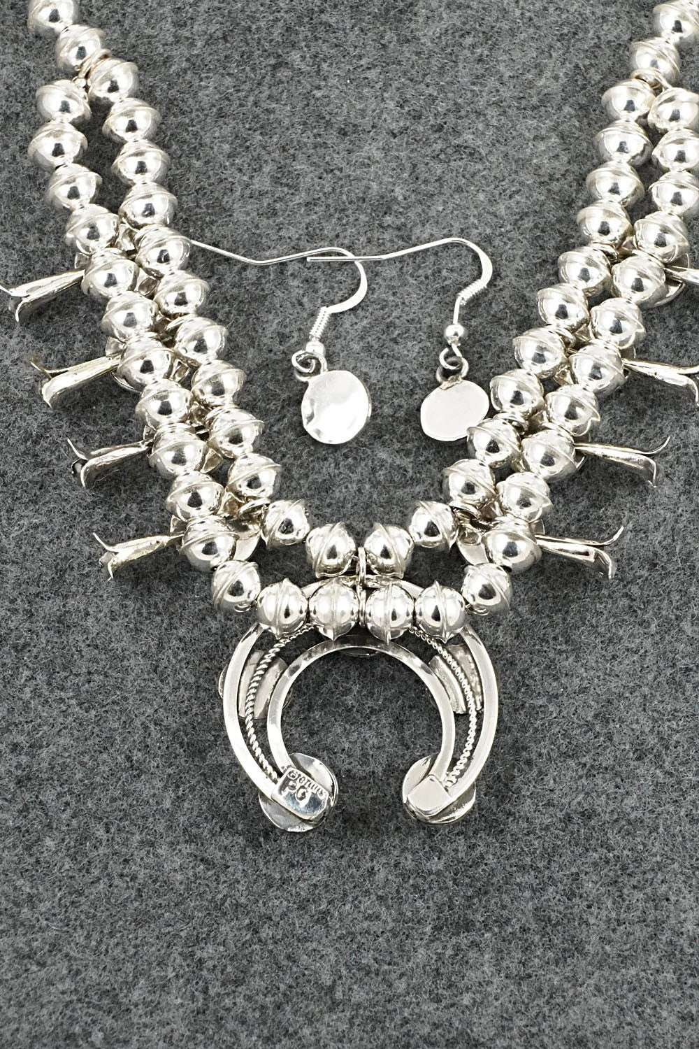 Turquoise & Sterling Silver Squash Blossom Set - Phil Garcia