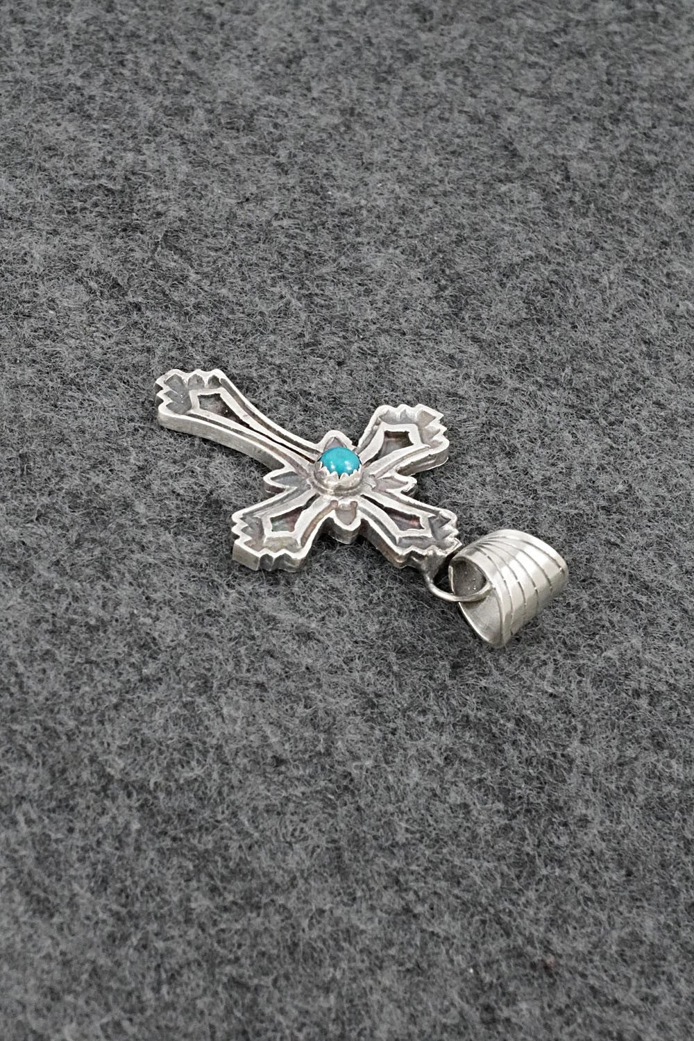 Turquoise & Sterling Silver Pendant - Robertson Martinez