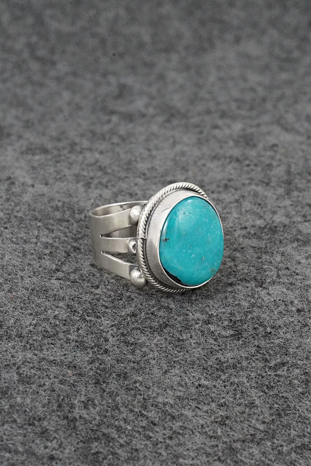 Turquoise & Sterling Silver Ring - Darrin Livingston - Size 7