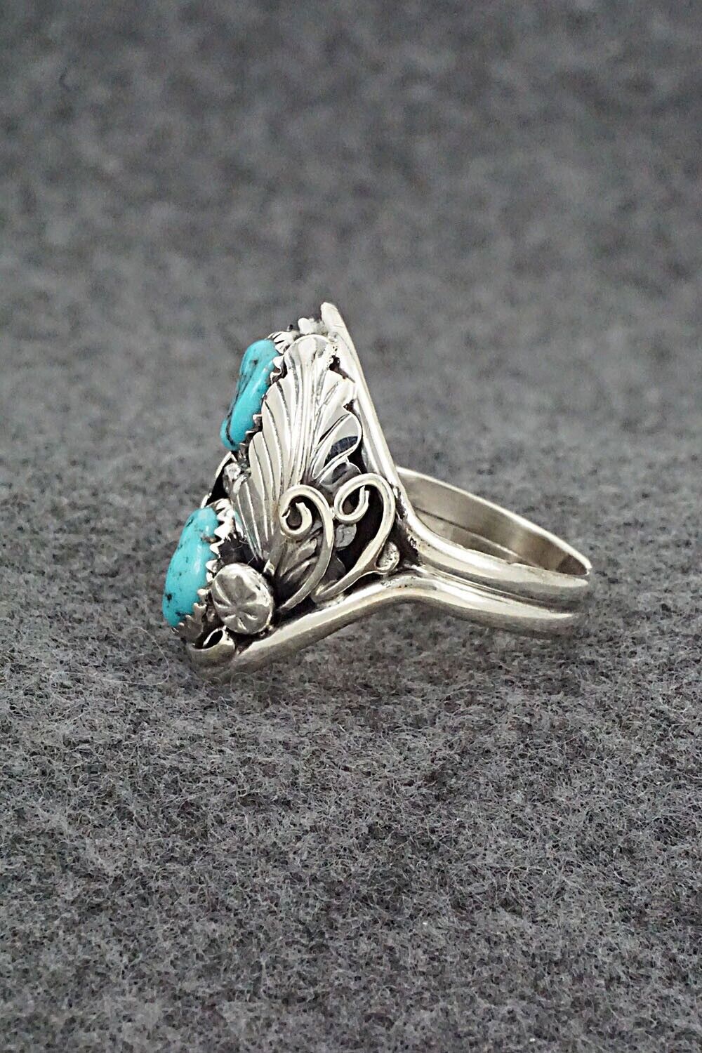 Turquoise & Sterling Silver Ring - Maxine Ramirez - Size 11.5