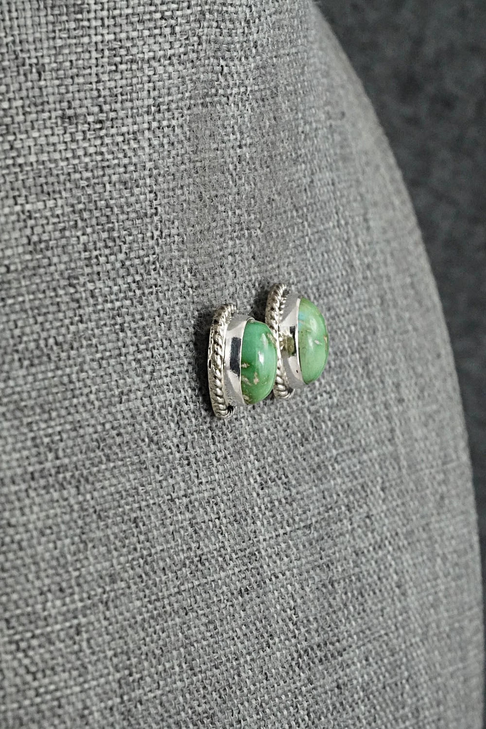 Turquoise & Sterling Silver Earrings - Eugene Gruber