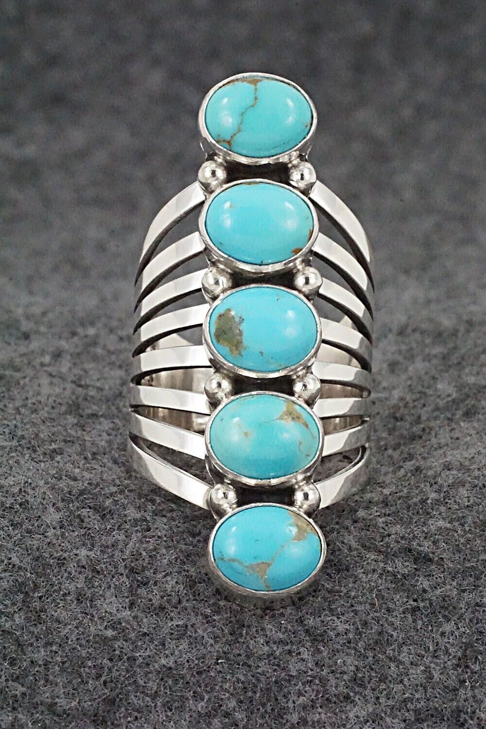 Turquoise & Sterling Silver Ring - Thomas Yazzie - Size 10