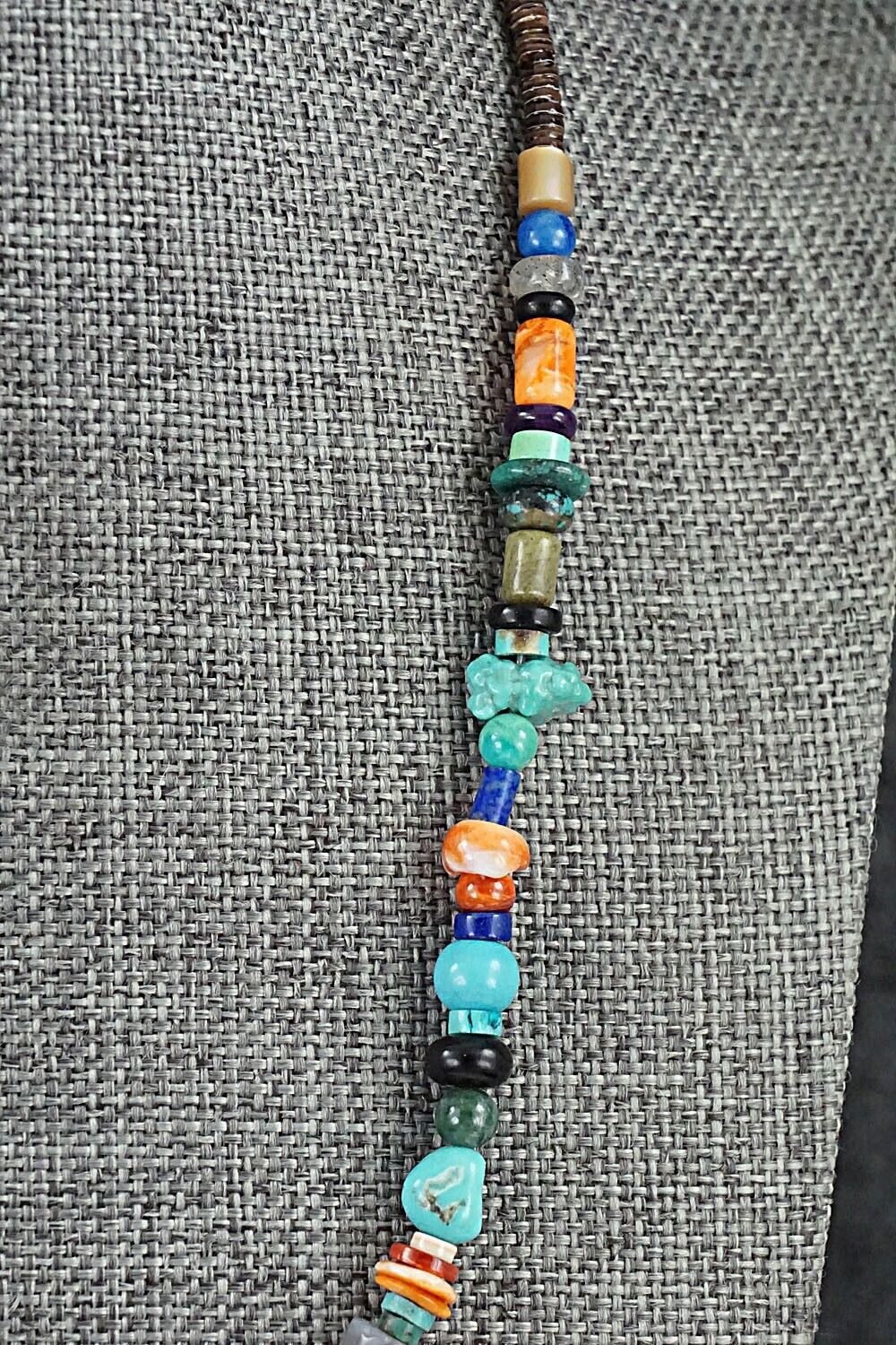 Multi-Stone and Sterling Silver Necklace - Helen Tsosie
