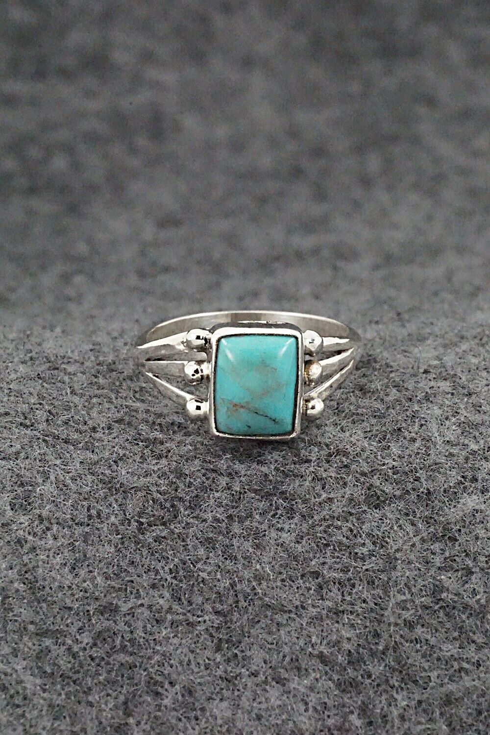 Turquoise & Sterling Silver Ring - Jerryson Henio - Size 9
