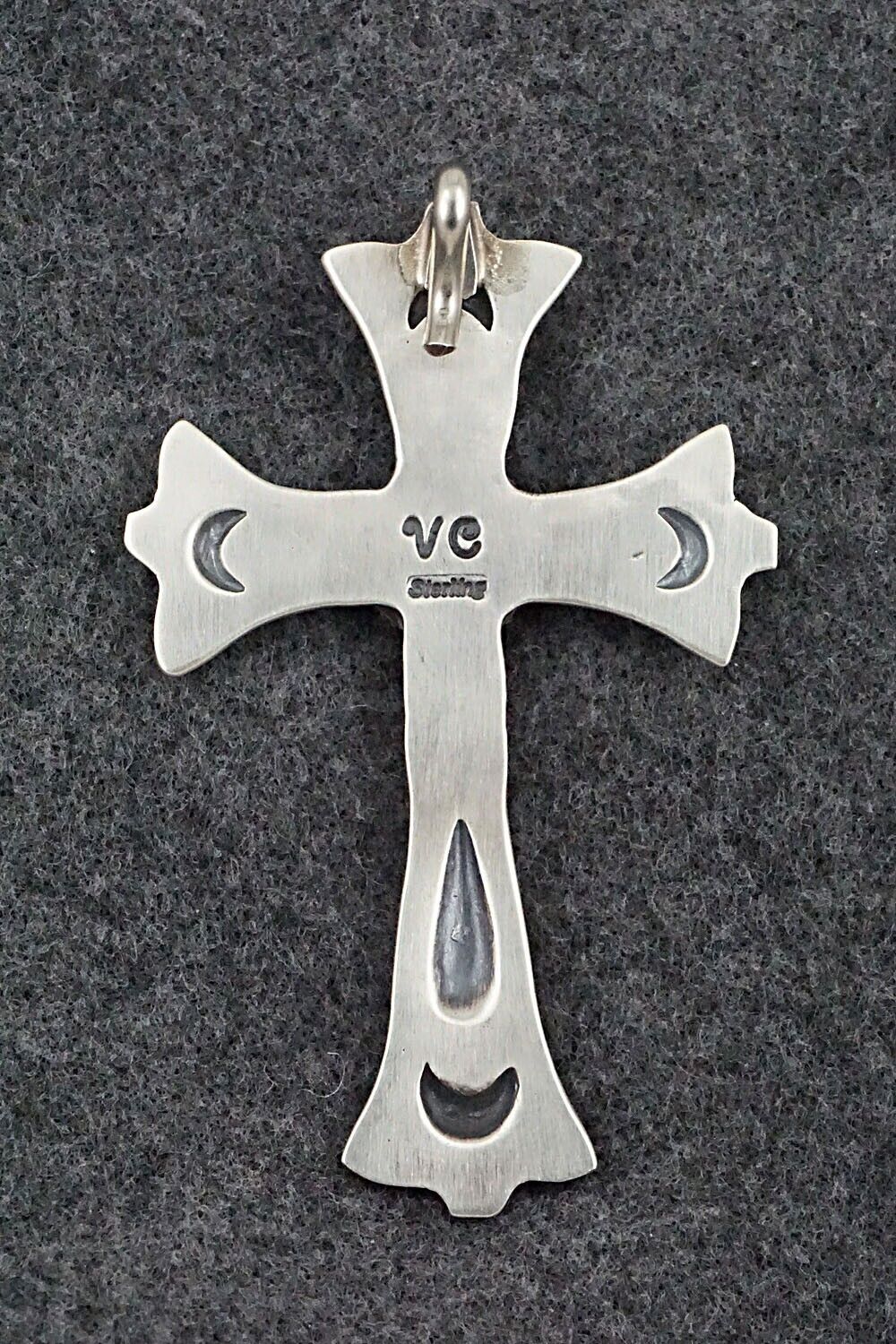 Turquoise and Sterling Silver Pendant - Valerie Cayantineto