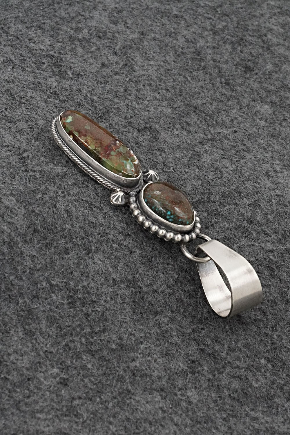 Turquoise & Sterling Silver Pendant - Randy Billy