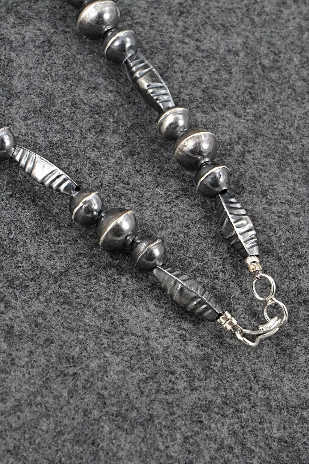 Sterling Silver Navajo Pearl Necklace 20" - Vintage