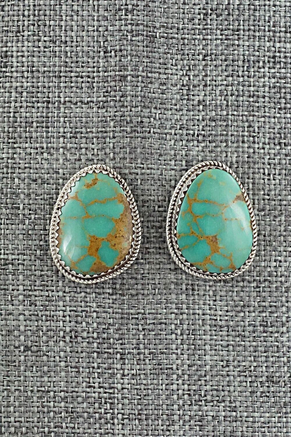 Turquoise & Sterling Silver Earrings - Ernest Hawthorne