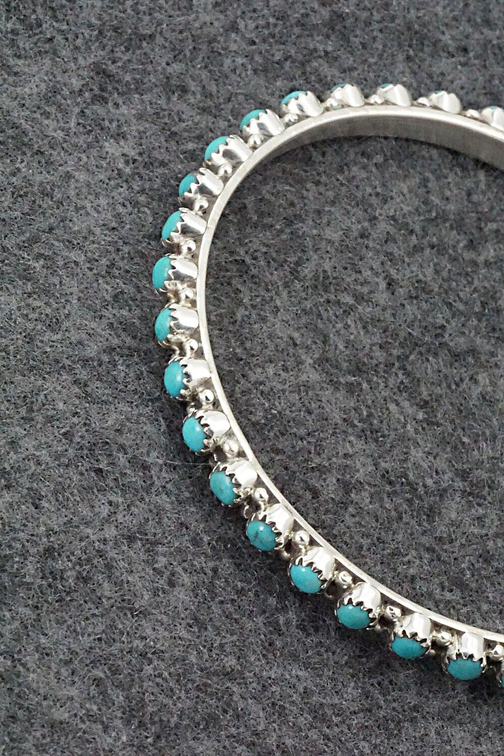 Turquoise & Sterling Silver Bangle - Gaynell Parker