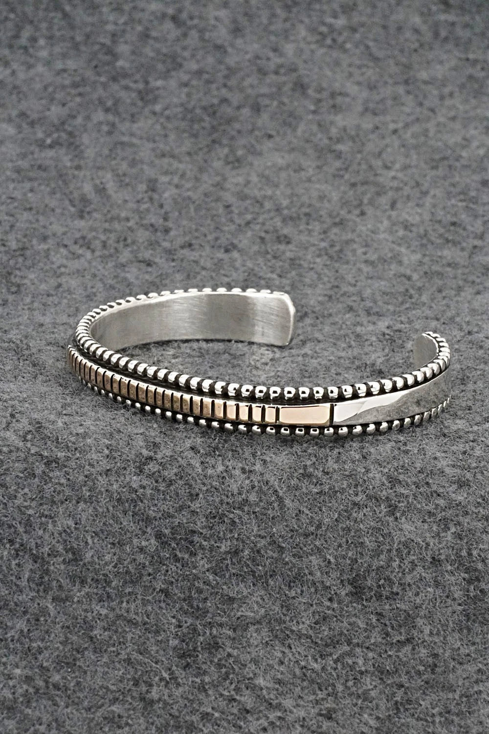 Sterling Silver and 14k Gold Bracelet - Jonathan Nez